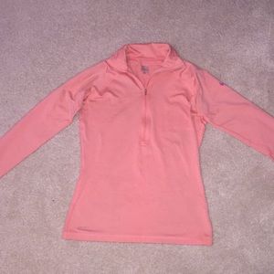 Peach Quarter Zip Nike Pullover